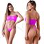 Bandeau e Hilo Dental de Puntilla Rosa Fluo